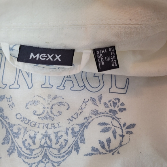 MEXX Jacket White Cropped Snap Closure Size 10 - Picture 12 of 13